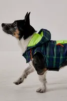 Plaid Colorblock Dog Puffer Jacket