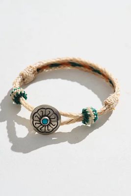 Turquoise Concho Bracelet by Chamula at Free People, Dark White, One Size