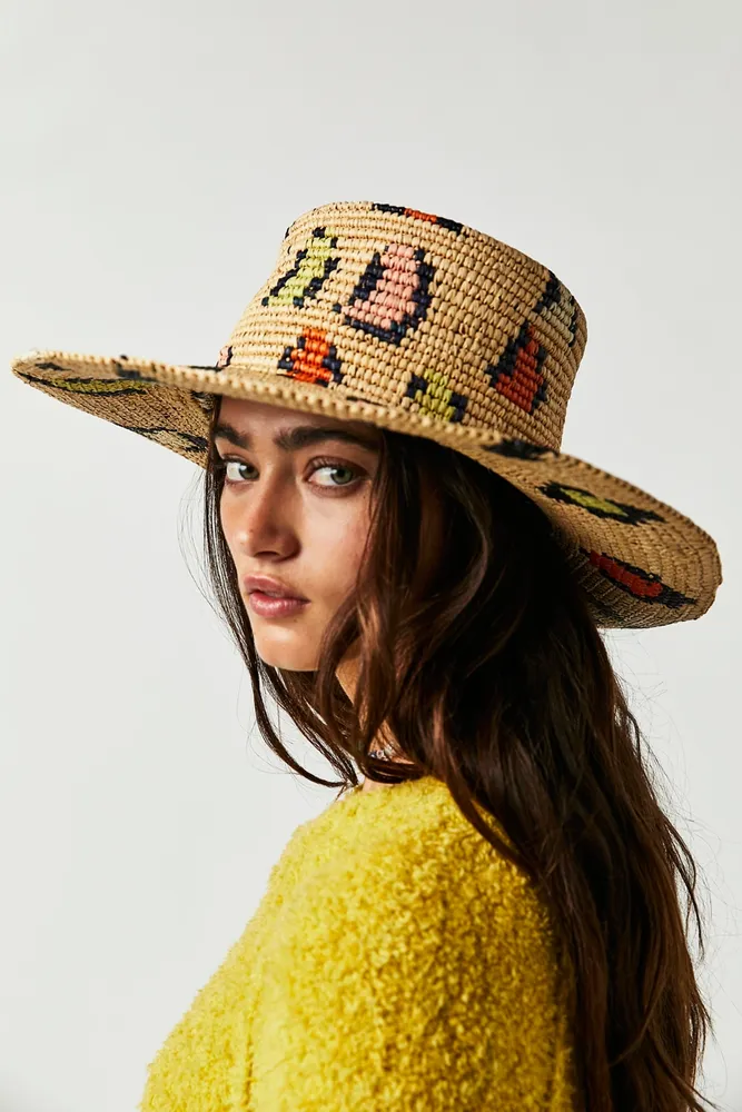 Hats & Scarves  Womens COS STRAW SUN HAT Green ~ Theatre Collective