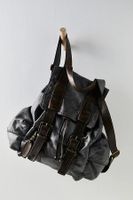 Sorrento Leather Backpack by FP Collection at Free People, Steel, One Size
