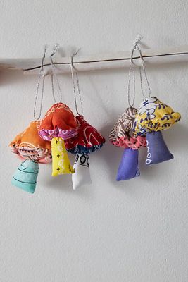 Bandana Shroom Ornament by Psychic Outlaw at Free People, Vintage Multi, One Size