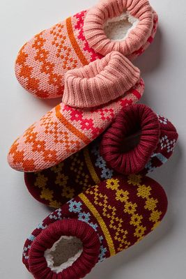 Fairisle Slipper Socks by Verloop at Free People, S/M