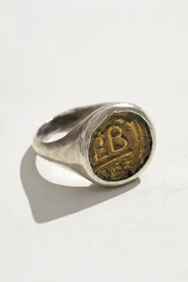 M. Cohen Vintage Brass Coin Ring