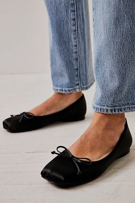 Aurora Flats by Jeffrey Campbell at Free People, Black Satin, US