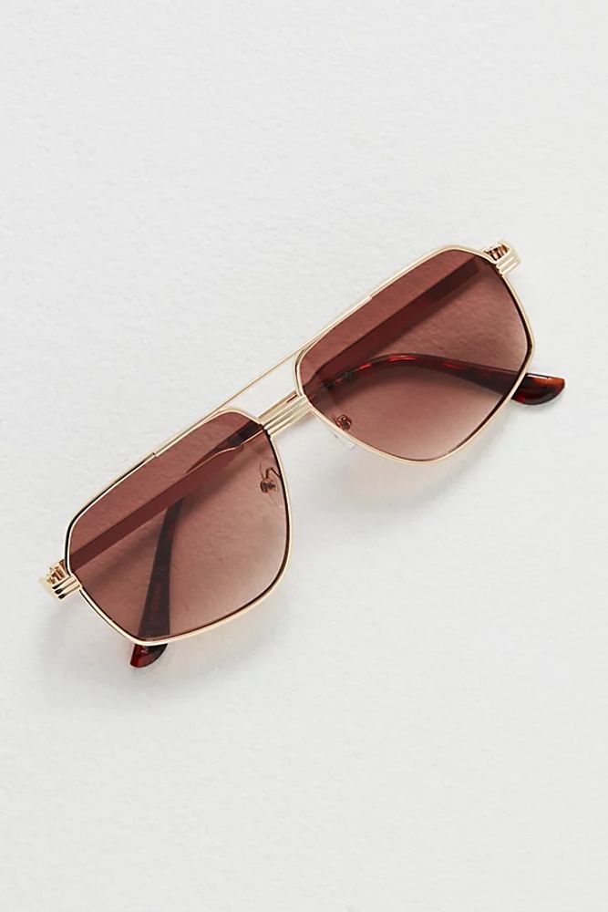 Roger Aviator Sunglasses by Free People, One