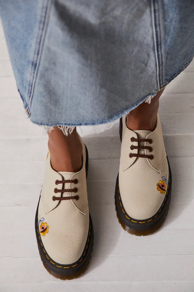 Dr. Martens Women's 1461 Natural Canvas Oxford Shoes