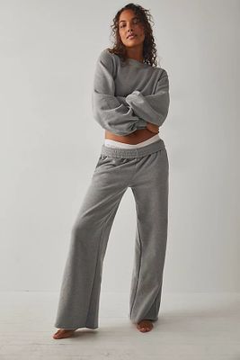 Recycled Fleece Wide-Leg Pants by Richer Poorer at Free People,