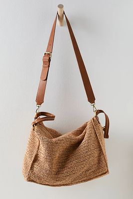 Sparkes Straw Tote by Free People, Tan, One Size
