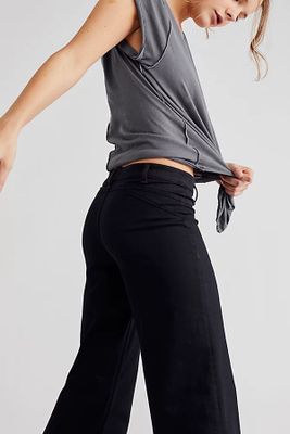 Playa Wide-Leg Pull-On Jeans by We The Free at People, Starless,