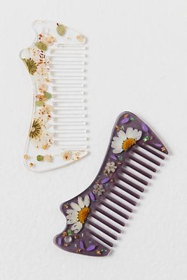 Floral Groovy Comb by Copper And Things Co. at Free People, Light Combo, One Size