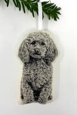 Silkscreen Poodle Ornament