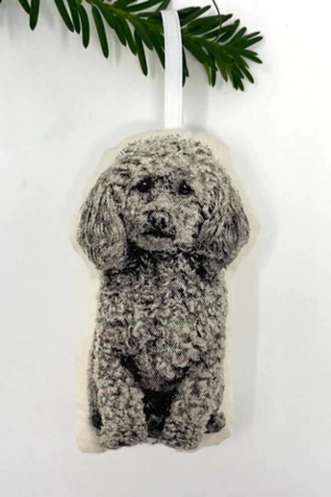 Silkscreen Poodle Ornament