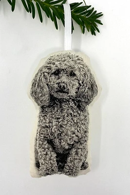 Silkscreen Poodle Ornament