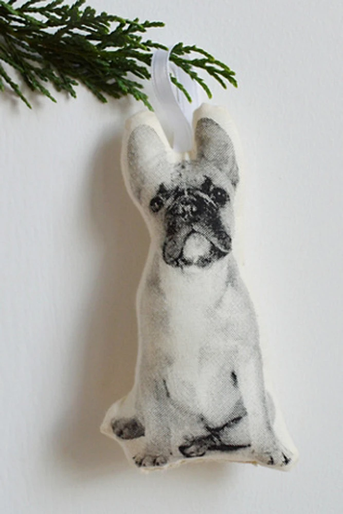 Silkscreen French Bulldog Ornament