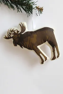Silkscreen Moose Ornament