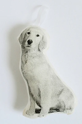 Silkscreen Golden Retriever Ornament