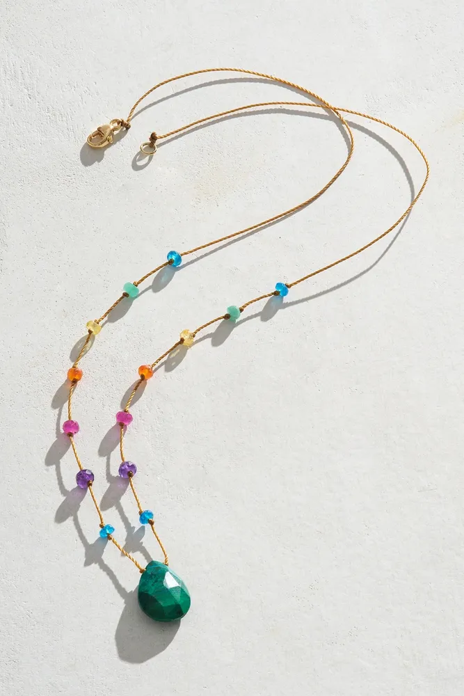 Amalia Rainbow Drop Chrysocolla Necklace