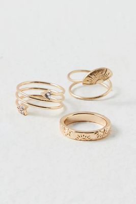 For You Ring Set by Free People, Multi, One Size