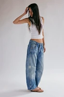 We The Free Good Luck Mid-Rise Barrel Jeans