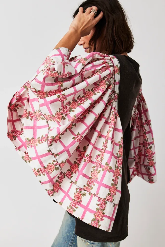 White and Pink Checkered Pattern Bucket Bag - Shop Kendry