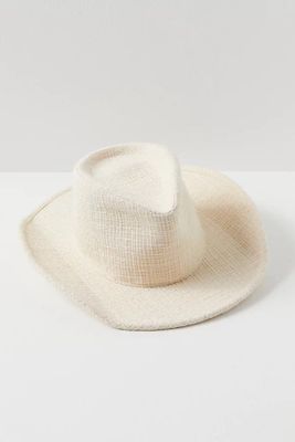 Sandy Ivory Tweed Cowboy Hat by Lack of Colour at Free People, Ivory,