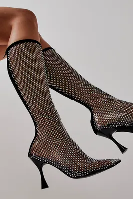 Martinis At Midnight Mesh Boots