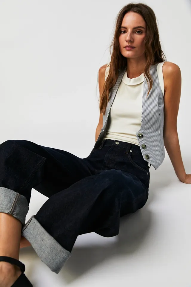 Ayla Baggy Cuffed Crop ~ Brielle – Chic Streets