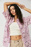 Anna Sui Mod Floral Buttondown Shirt