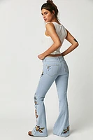 Driftwood Farrah Embroidered Flare Jeans