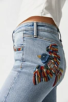 Driftwood Farrah Embroidered Flare Jeans