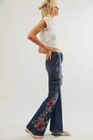 Driftwood Farrah Embroidered Cargo Jeans