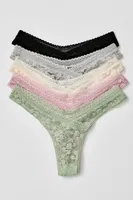 Daisy Lace High-Cut Thong 5-Pack Undies