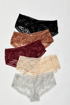 Daisy Lace Low-Rise Hipster 5-Pack Undies