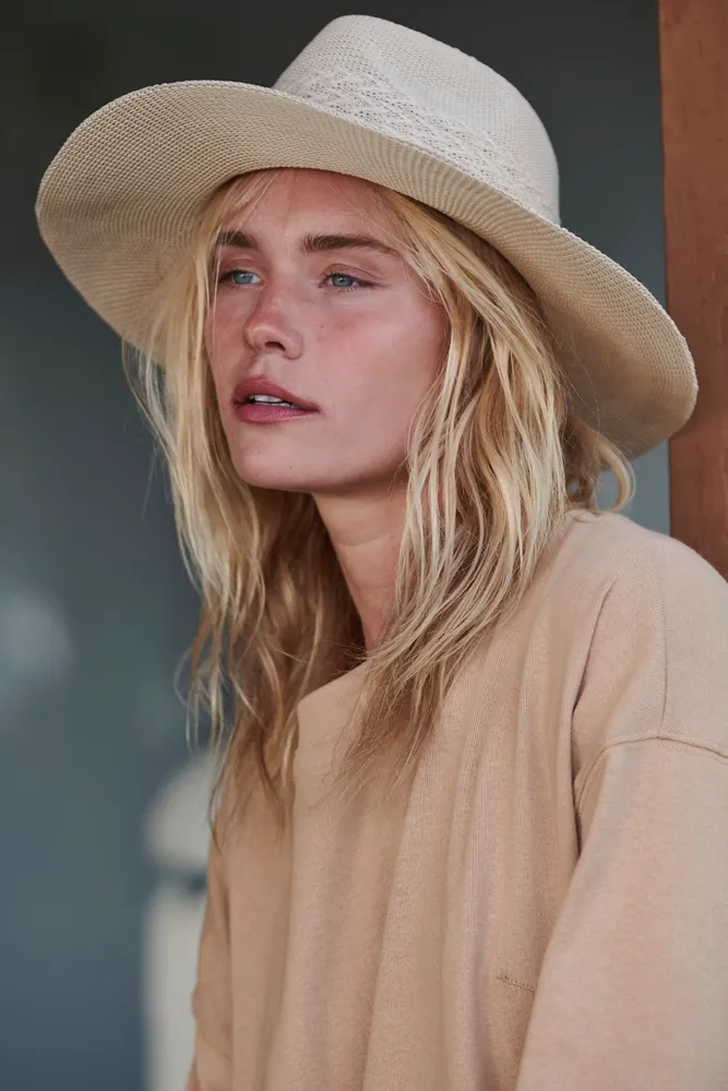 Free People Arrow Woven Packable Hat