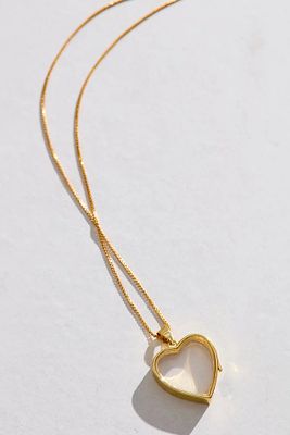 OXB Sweatproof Heart Locket Necklace by OXB Jewelry at Free People, Gold, One Size