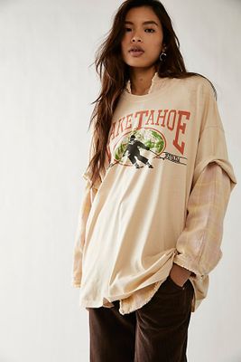 Lake Tahoe One Size Tee by Daydreamer at Free People, Sand, One Size