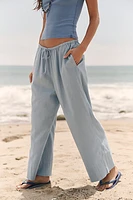 Livin' It Cotton-Linen Pants