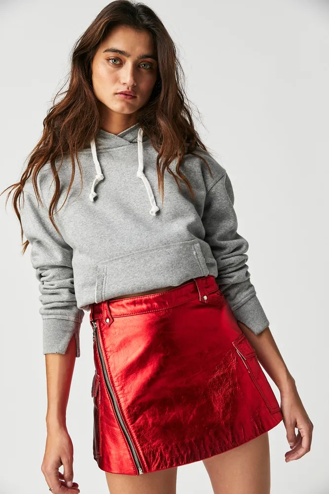 Understated Leather Cherry Mini Skirt | The Summit at Fritz