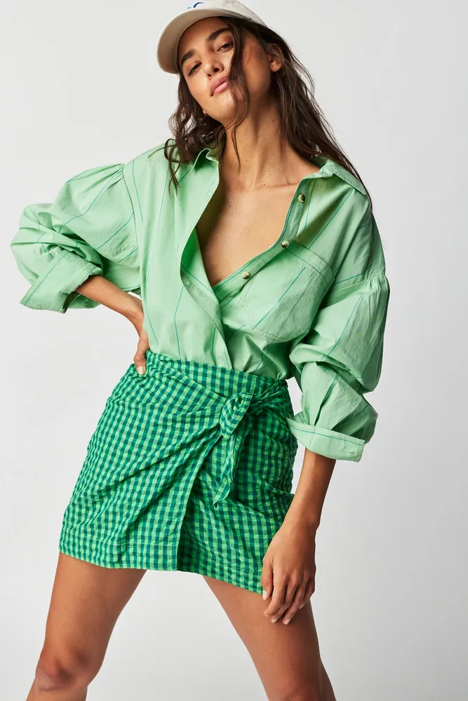Pixie Wrap Mini Skirt – SPELL - USA
