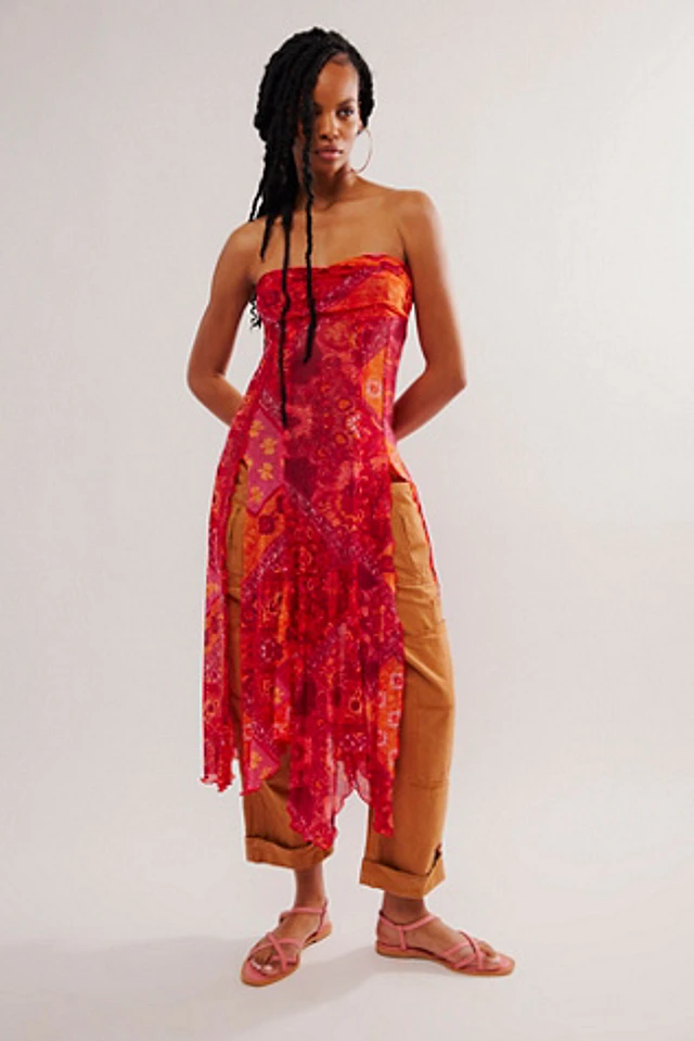knee length dresses for ladies Free People Onda Tube Midi Dress- Black