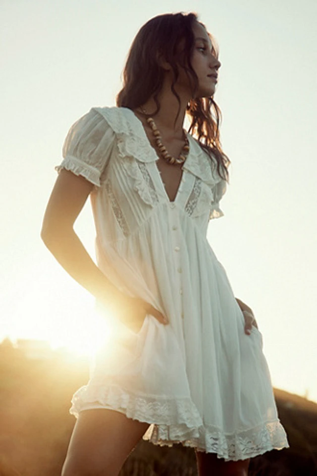 free people deserted island mini dress Deserted Island Mini Dress at Free People in Apricot Combo, Size: XS