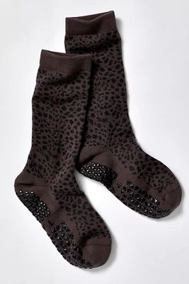 Jess Dusk Lynx Grip Socks by Tavi Noir at Free People, Lynx,