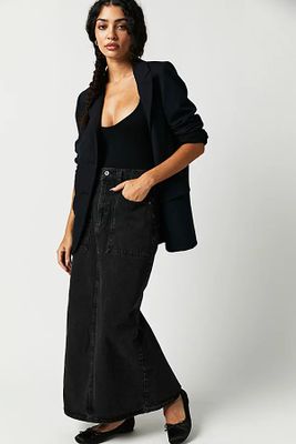 The Ragged Priest Carpenter Maxi Skirt by at Free People, Charcoal,