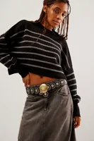 Easy Street Stripe Crop Pullover