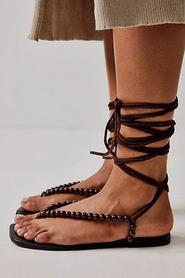 Bali Beaded Wrap Sandals by Jeffrey Campbell at Free People, Brown, US