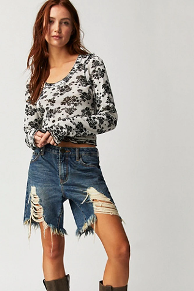 OneTeaspoon Stevie's Long Length Boyfriend Shorts