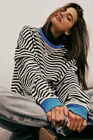 Classic Striped Oversized Crewneck