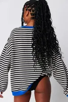 Classic Striped Oversized Crewneck