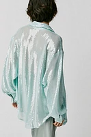 FP x EastNWestLabel Sheer Sequin Shirt