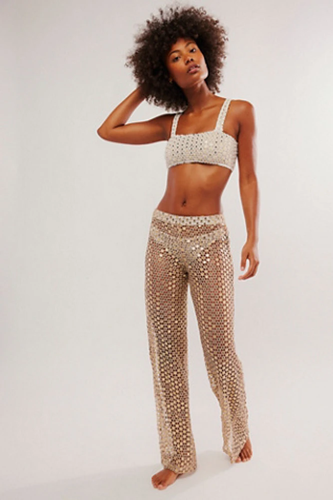 FP x EastNWestLabel Mirror Sequin Sheer Pants